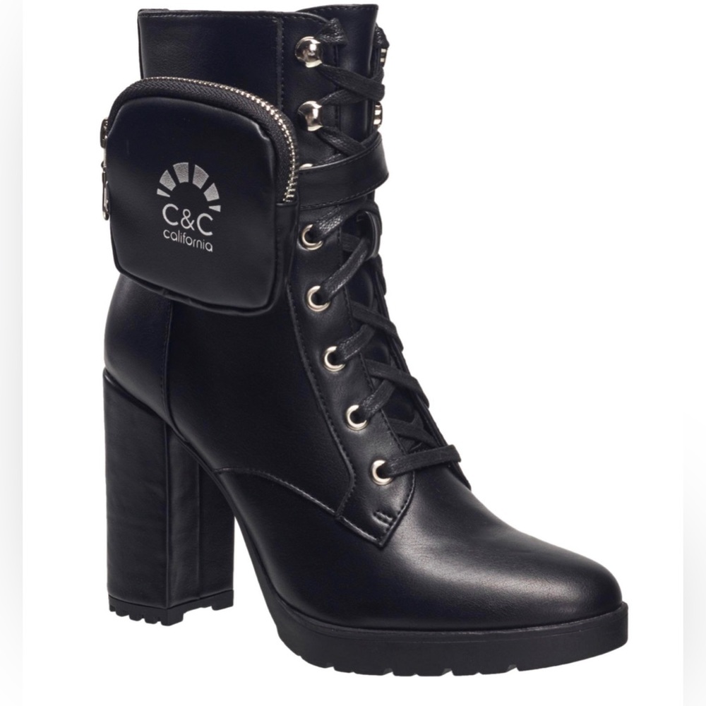 NWOT C&C California Nixon High-Heeled Lug Sole Booties Size: 9